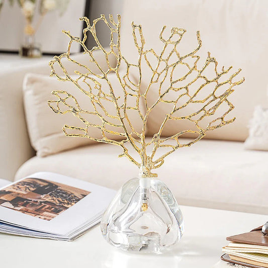 Homesstore coral with crystal base